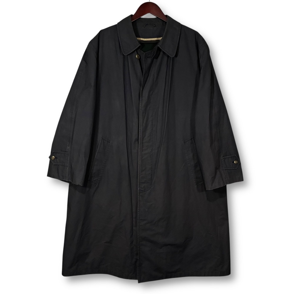 VTG Brooks Brothers Men's Navy Trench Coat Flannel‎ Lined Men's 48S?